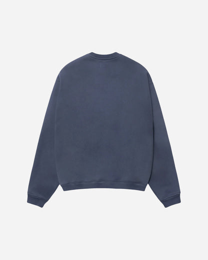 Stüssy Stu Applique Crew Blue Sweatshirts Crewneck 118577 0801