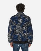 Stüssy Sherpa Reversible Jacket Blue Leopard Coats and Jackets Fleece Jackets H118529 BLUL