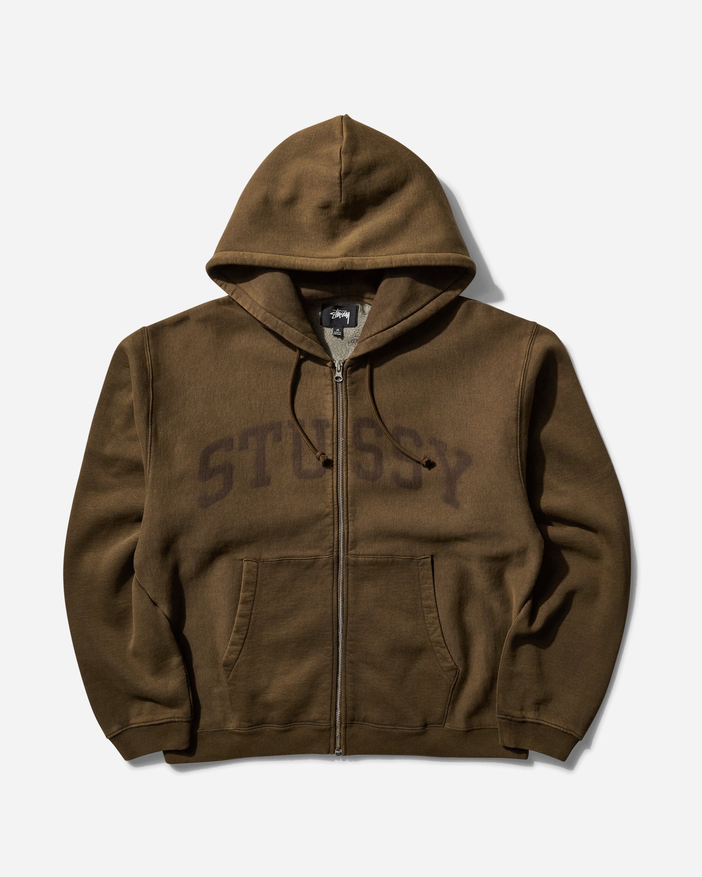 Stüssy Faded Graphic Zip Hood Olive Sweatshirts Hoodies 118553 0403