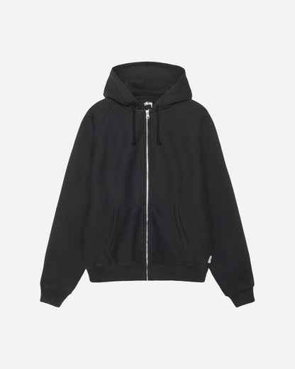 Stüssy Raglan Zip Hood Washed Black Sweatshirts Hoodies 118571 0034