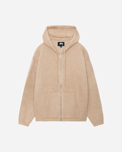 Stüssy Zip Up Hooded Sweater Camel Sweatshirts Hoodies 117261 1030