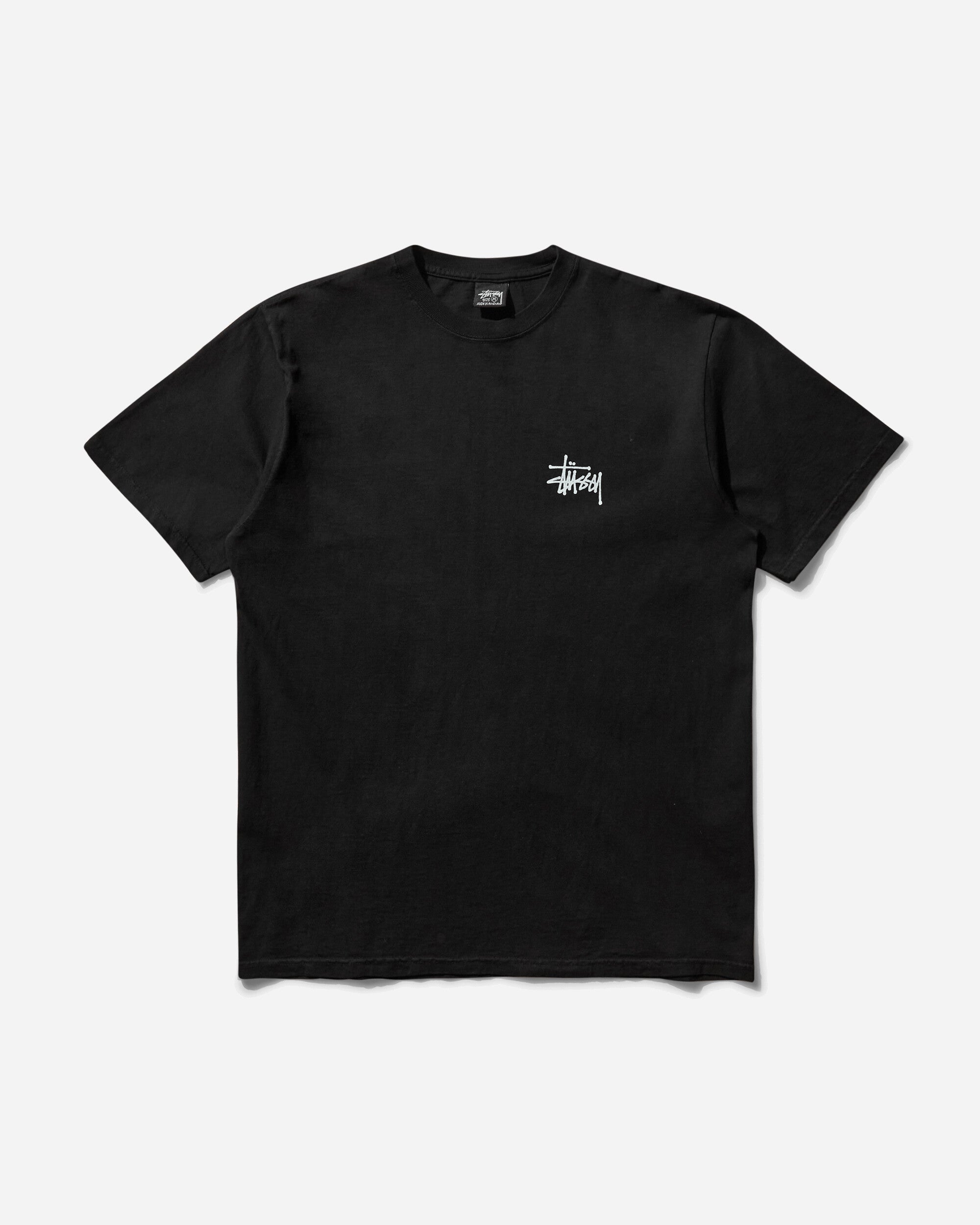 Stüssy Built In Usa Pig. Dyed Tee Black T-Shirts Shortsleeve 1905059SJ 0001