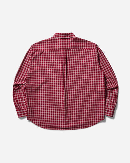 XLARGE Patch Logo Plaid L/S Shirt Burgundy Shirts Longsleeve Shirt 201251014006S 31