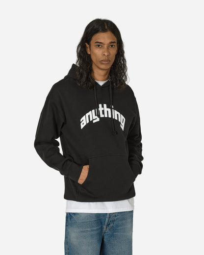 aNYthing Curved Logo Hoodie Black Sweatshirts Hoodies ANY-083 BK