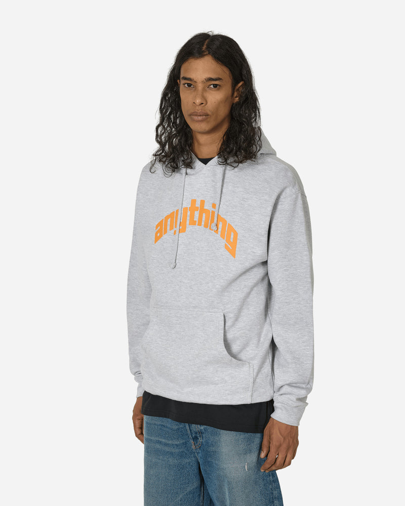 aNYthing Curved Logo Hoodie Heater Grey Sweatshirts Hoodies ANY-083 HG