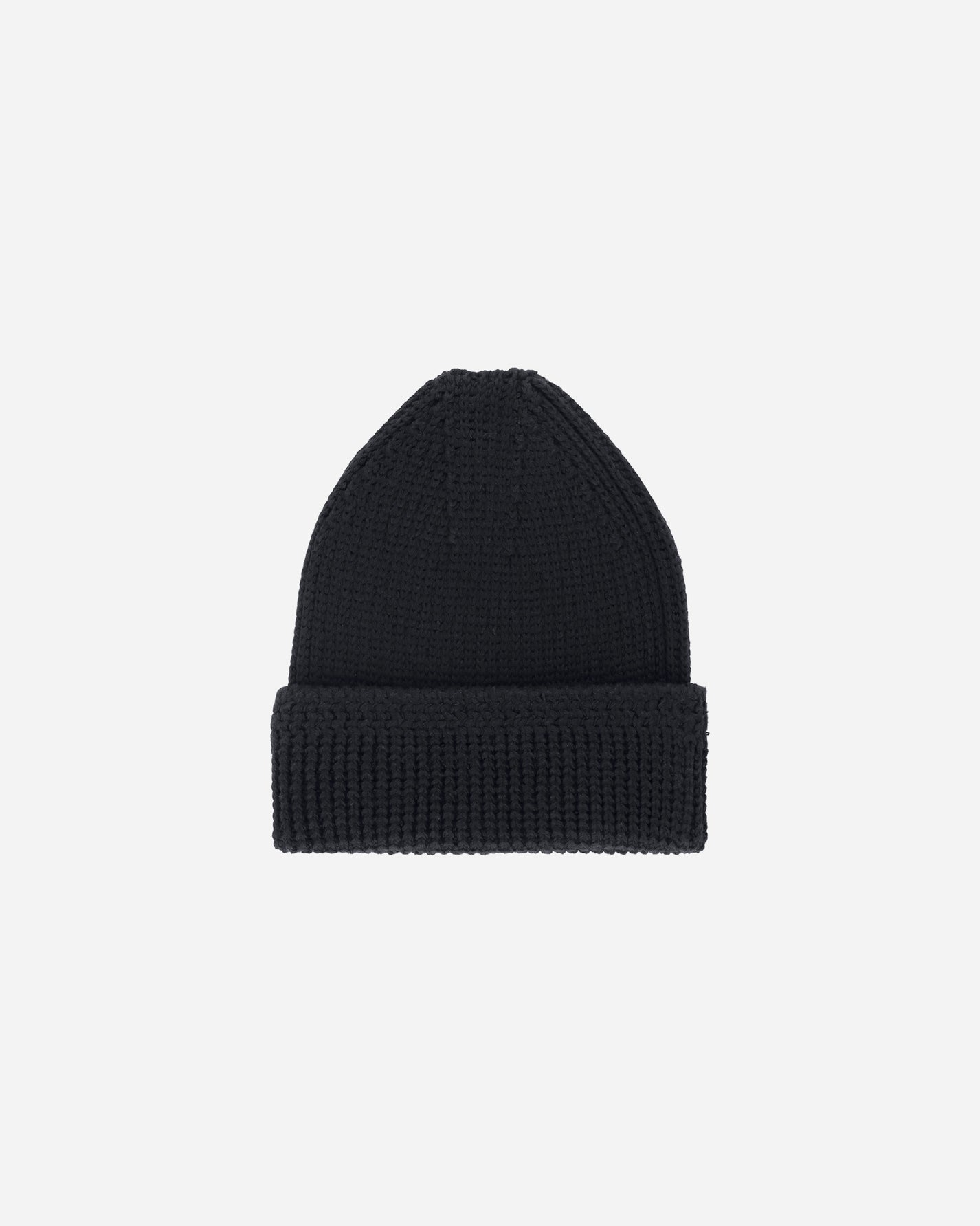 visvim Knit Beanie (Cotton) Black Hats Beanies 0125103003008 1