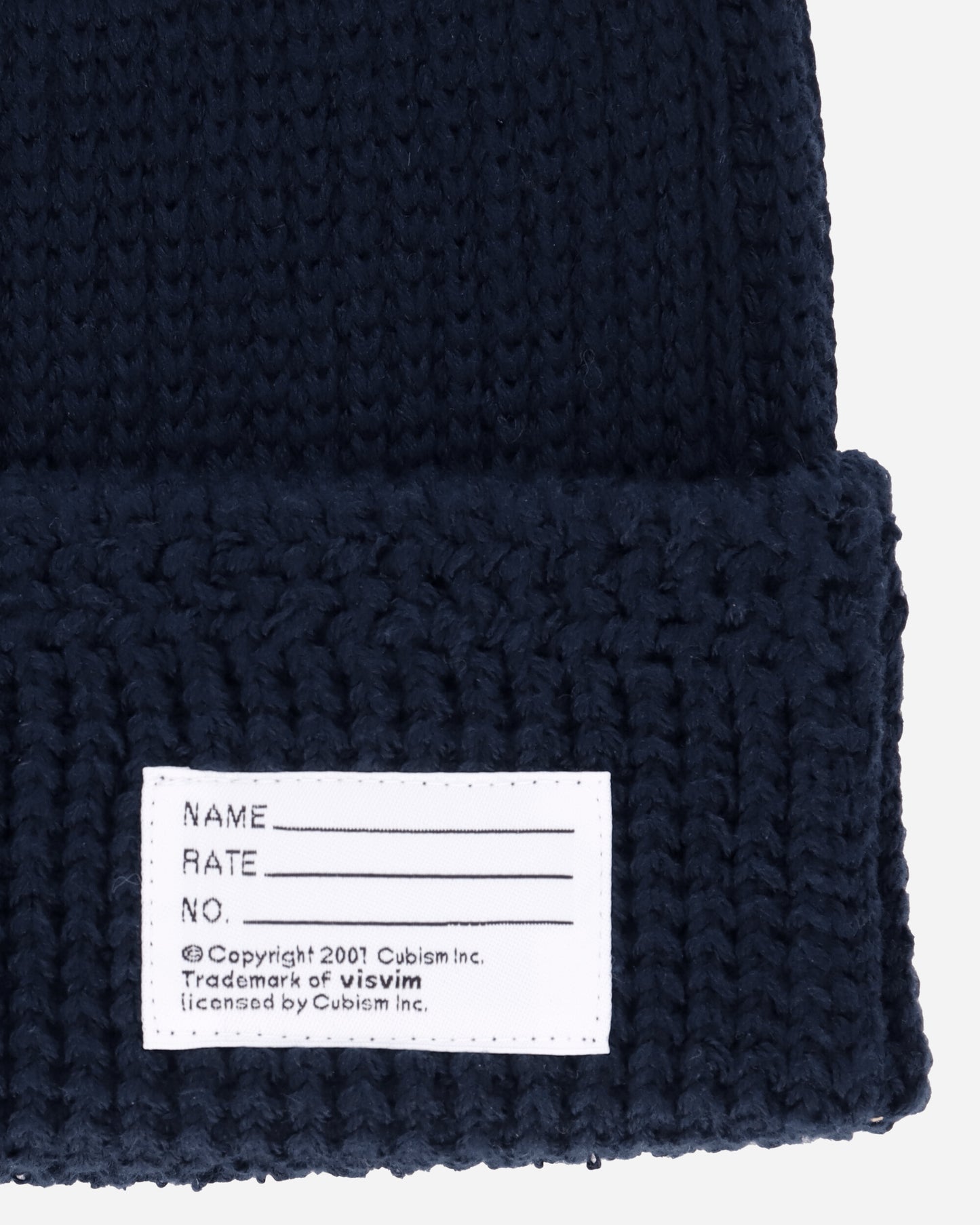 visvim Knit Beanie (Cotton) Navy Hats Beanies 0125103003008 2