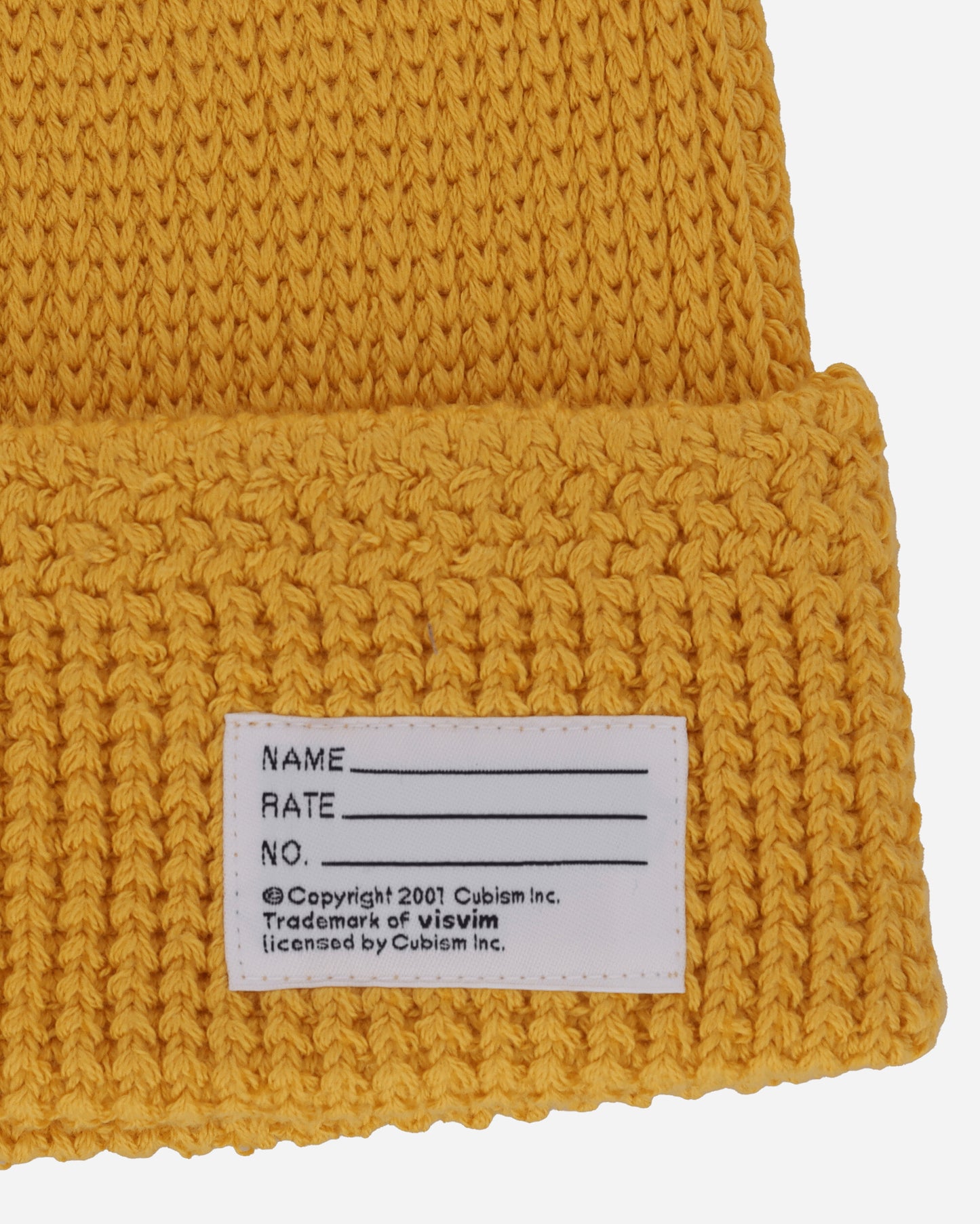 visvim Knit Beanie (Cotton) Mustard Hats Beanies 0125103003008 3