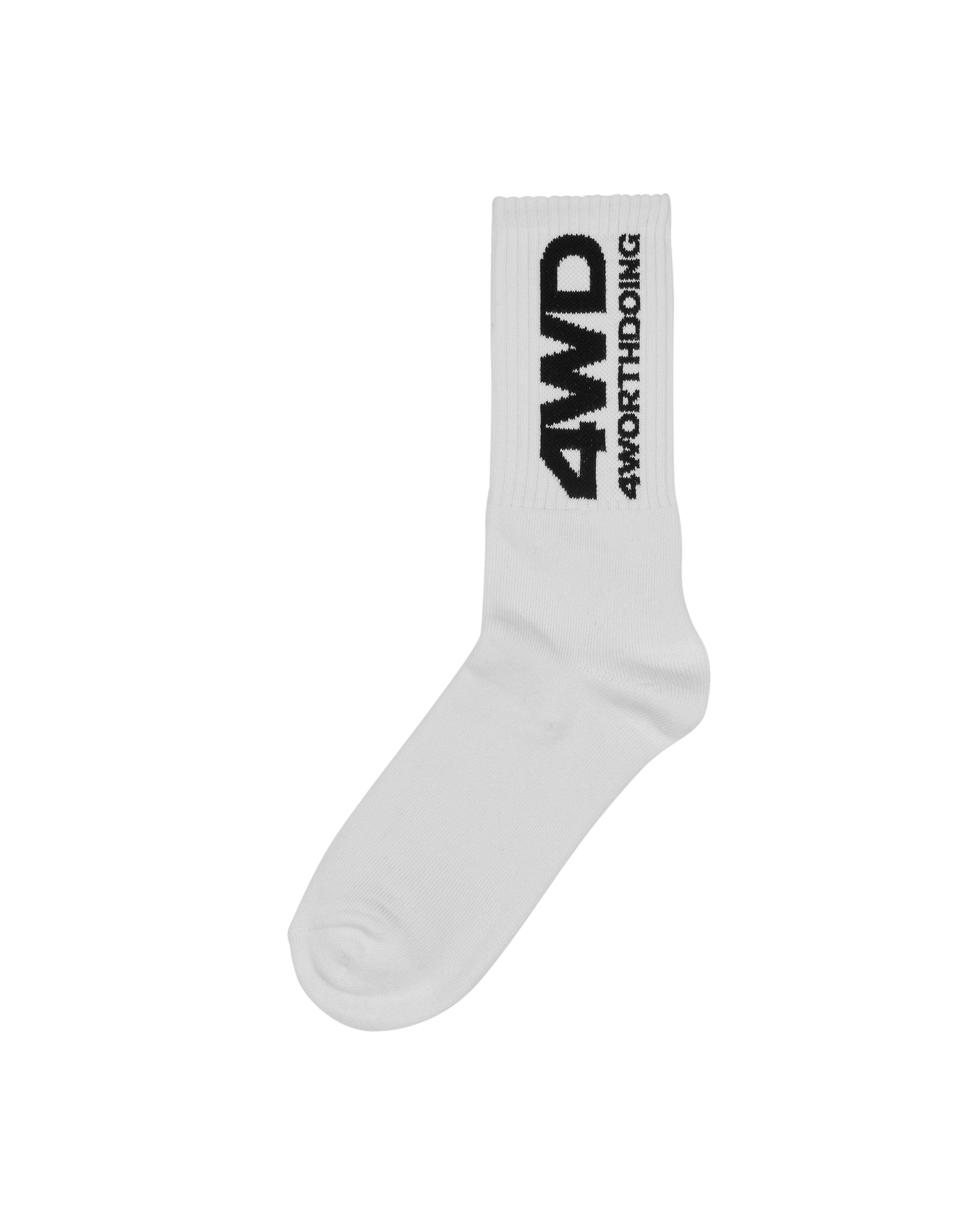 4 Worth Doing Logo White Underwear Socks 4WDLOGOSOCKS WHITE