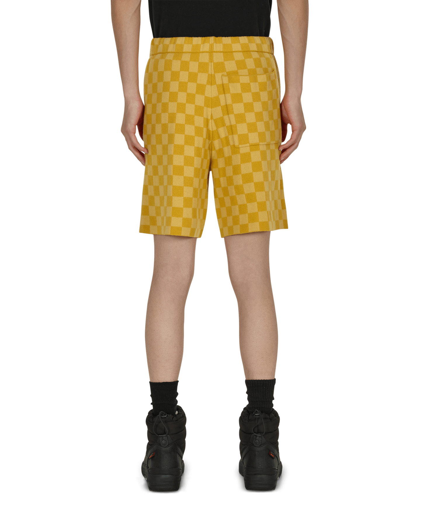 Bode Duotone Checkerboard Yellow Shorts Short MR24KT08MW001 700