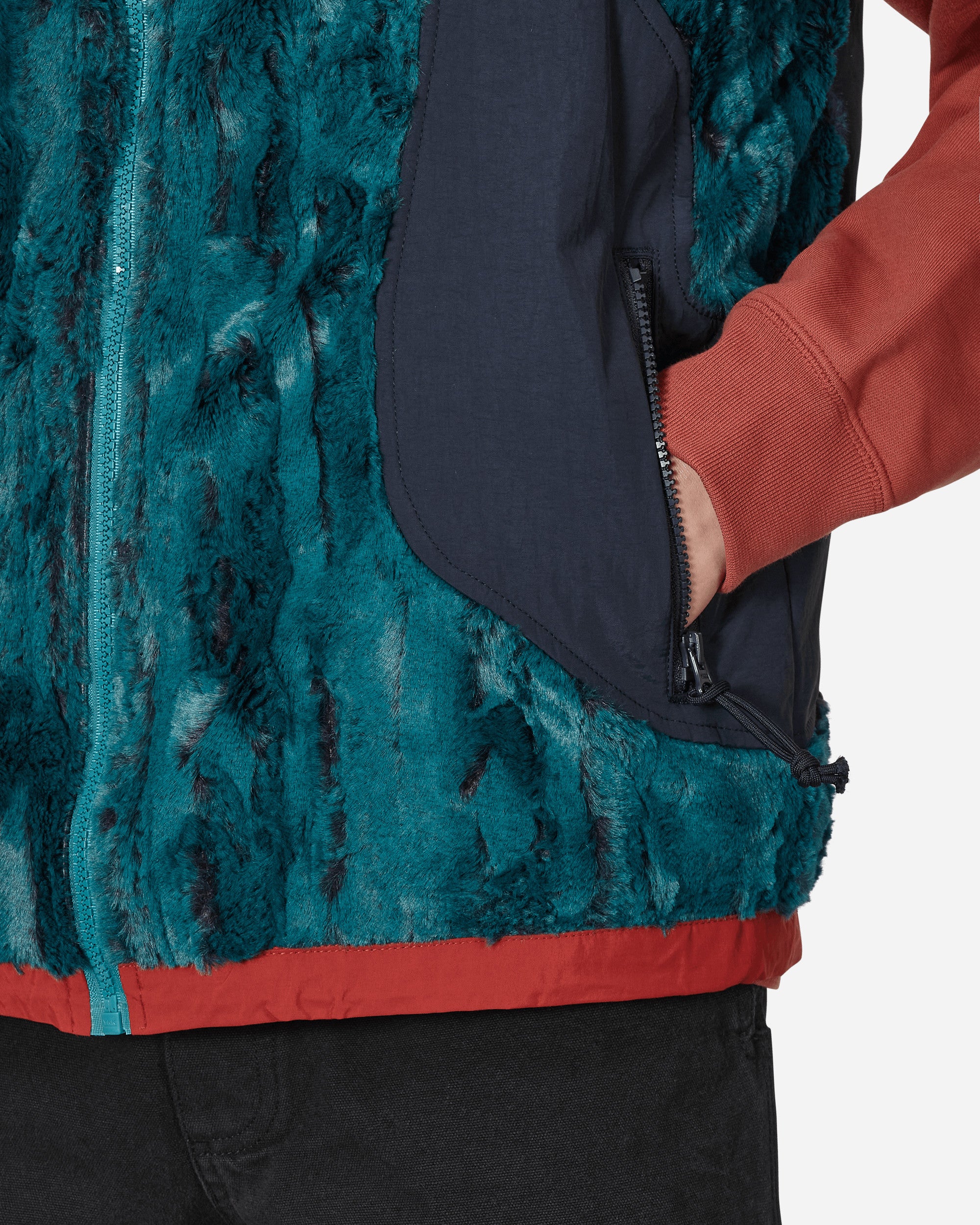 Brain Dead Organic Paneled Fur Vest Mallard Coats and Jackets Vests BDF22O17002485 GR14