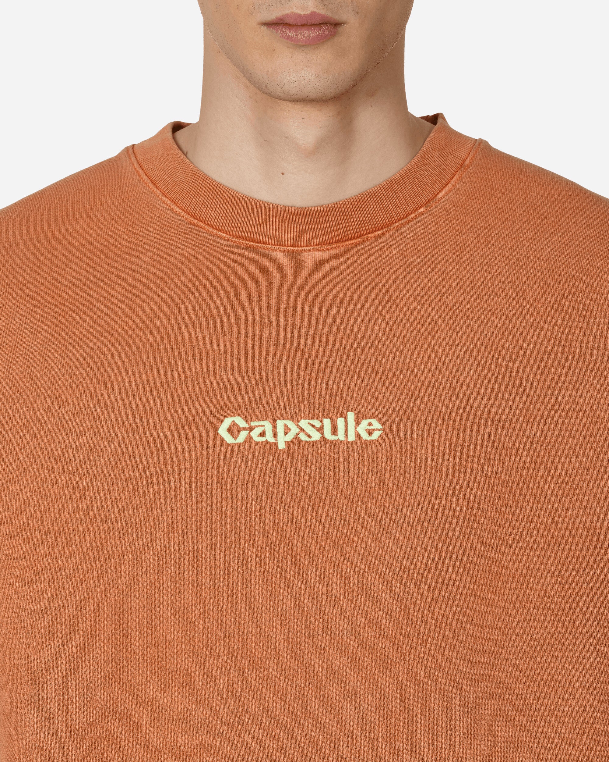 Capsule Rust Capsule Logo Crewneck Rust Pigment Sweatshirts Crewneck CAPRUSTLOGOCREW ORANGE