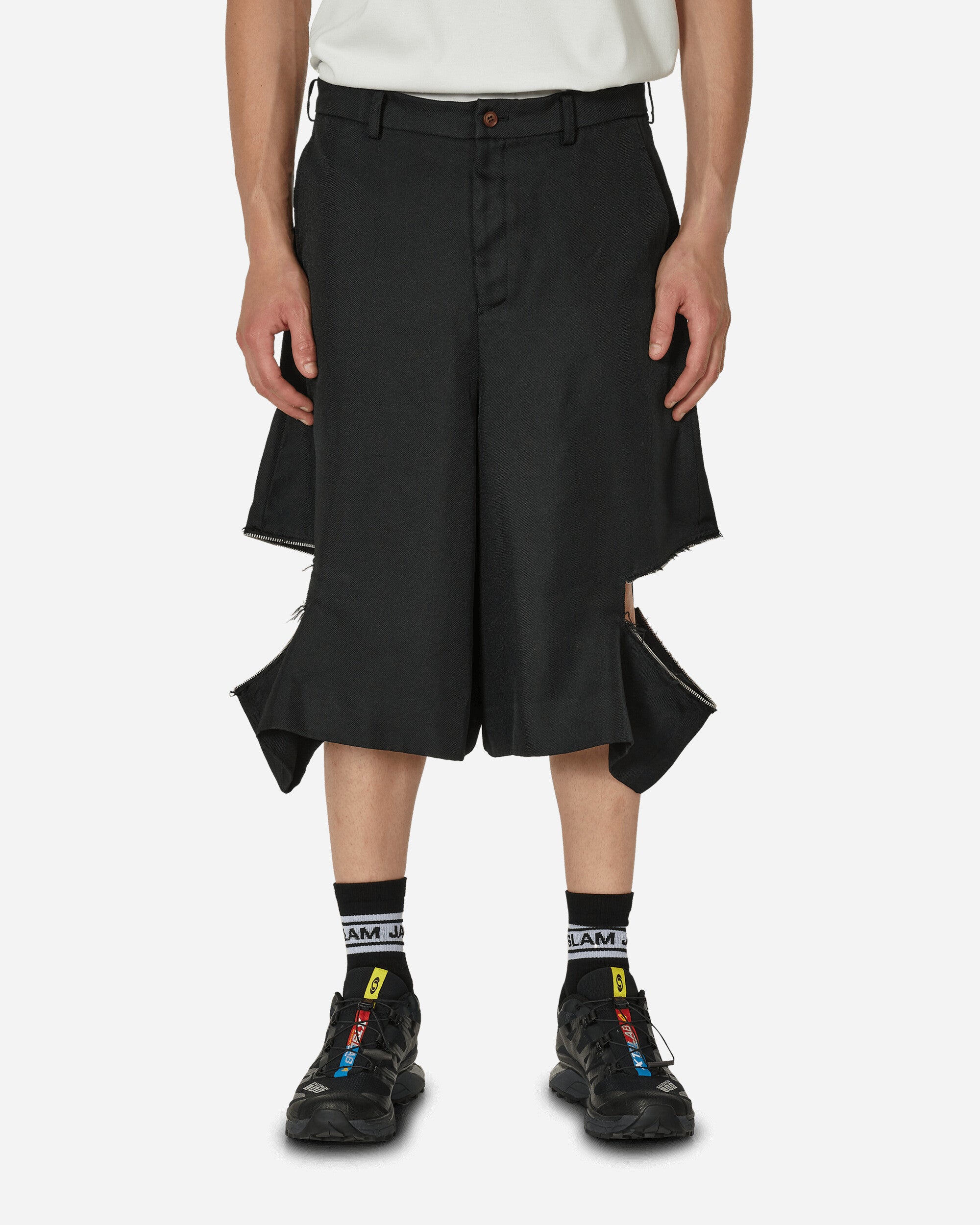 Polyester Zip Shorts Black