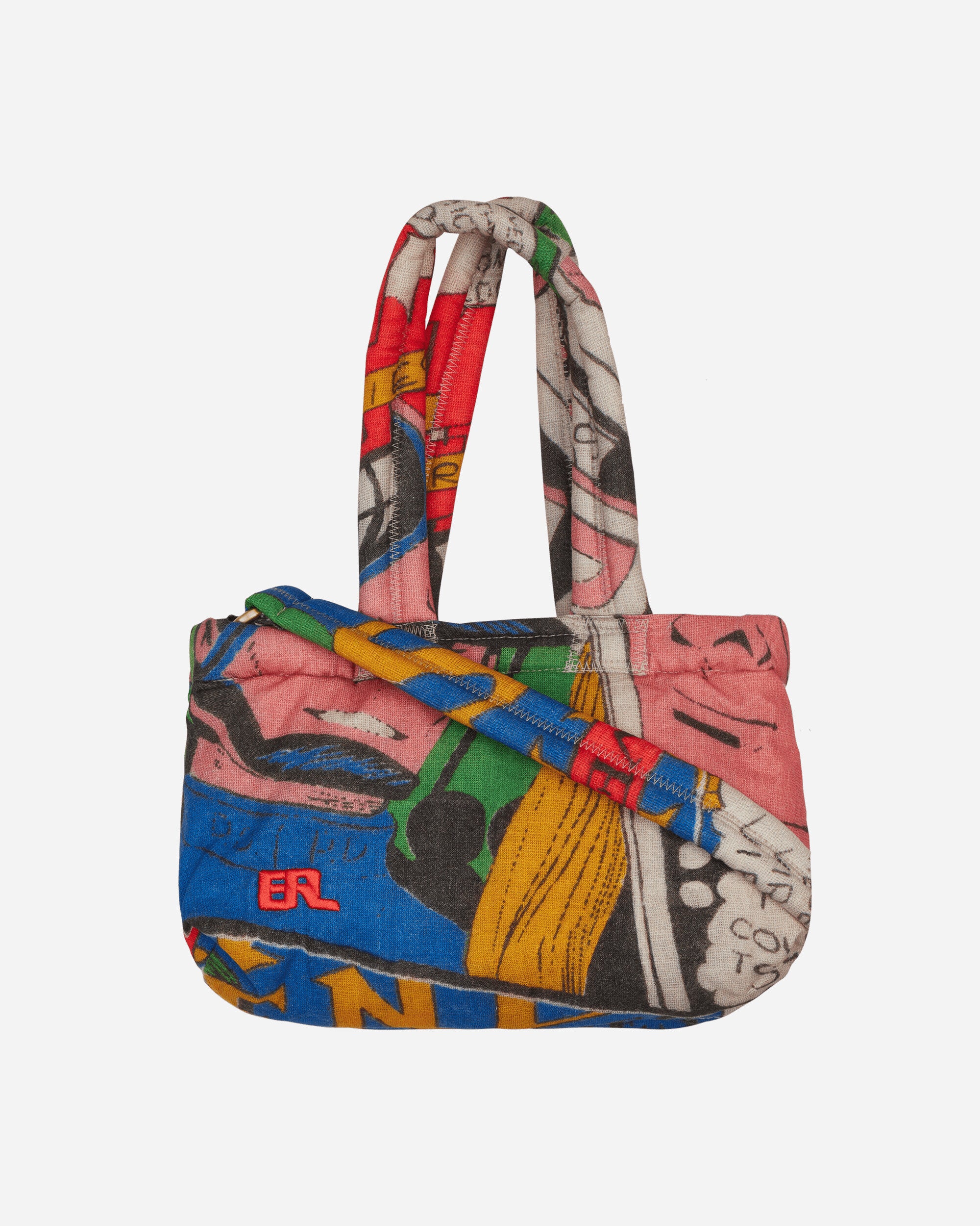 Comic Mini Woven Puffer Bag Multicolor