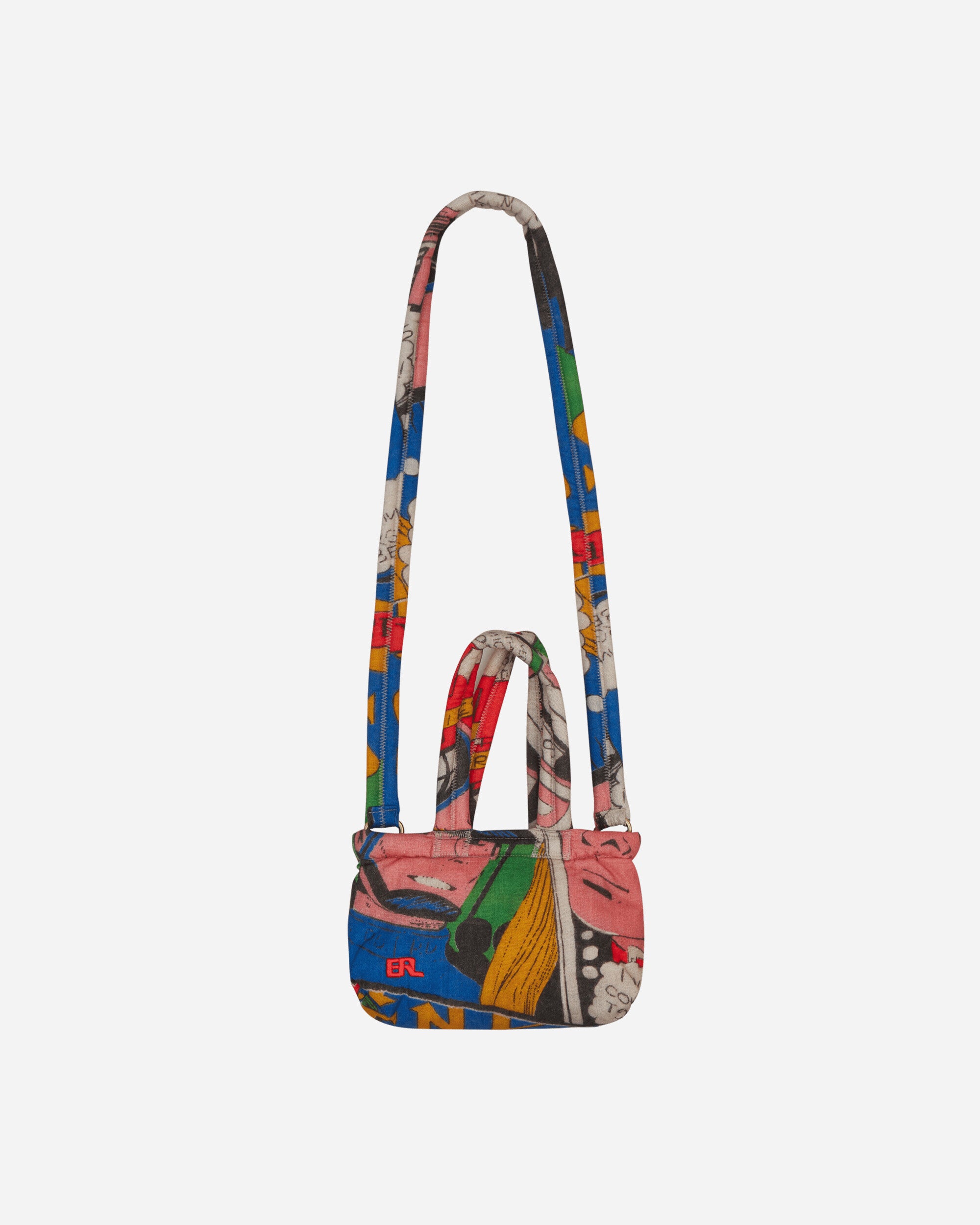 Comic Mini Woven Puffer Bag Multicolor