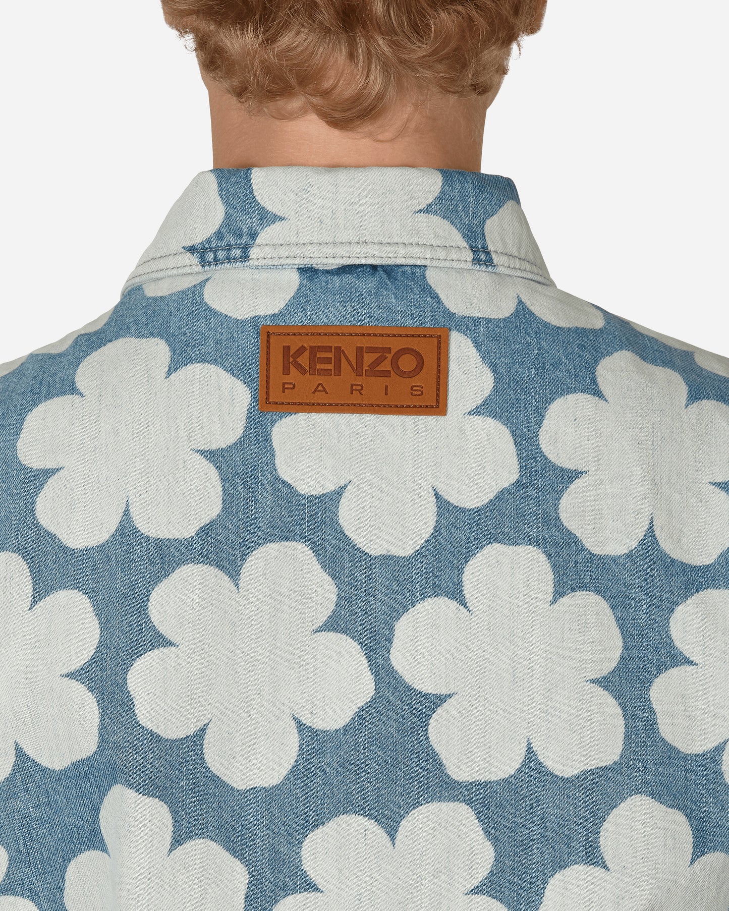 Kenzo Paris Veste Denim Sky Blue Coats and Jackets Vests FC65DV1019GP 64