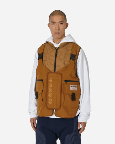 Moncler Genius Sierpinski Vest X Salehe Bembury Brown Coats and Jackets Vests 1A00005M3224 24N