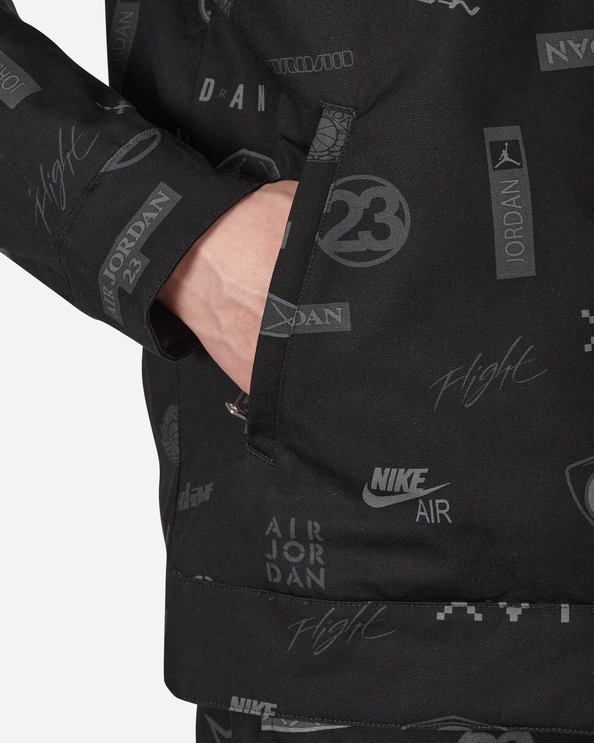 Nike Jordan Flt Hrtg Aop Ojkt Black Coats and Jackets Jackets DV7563-010