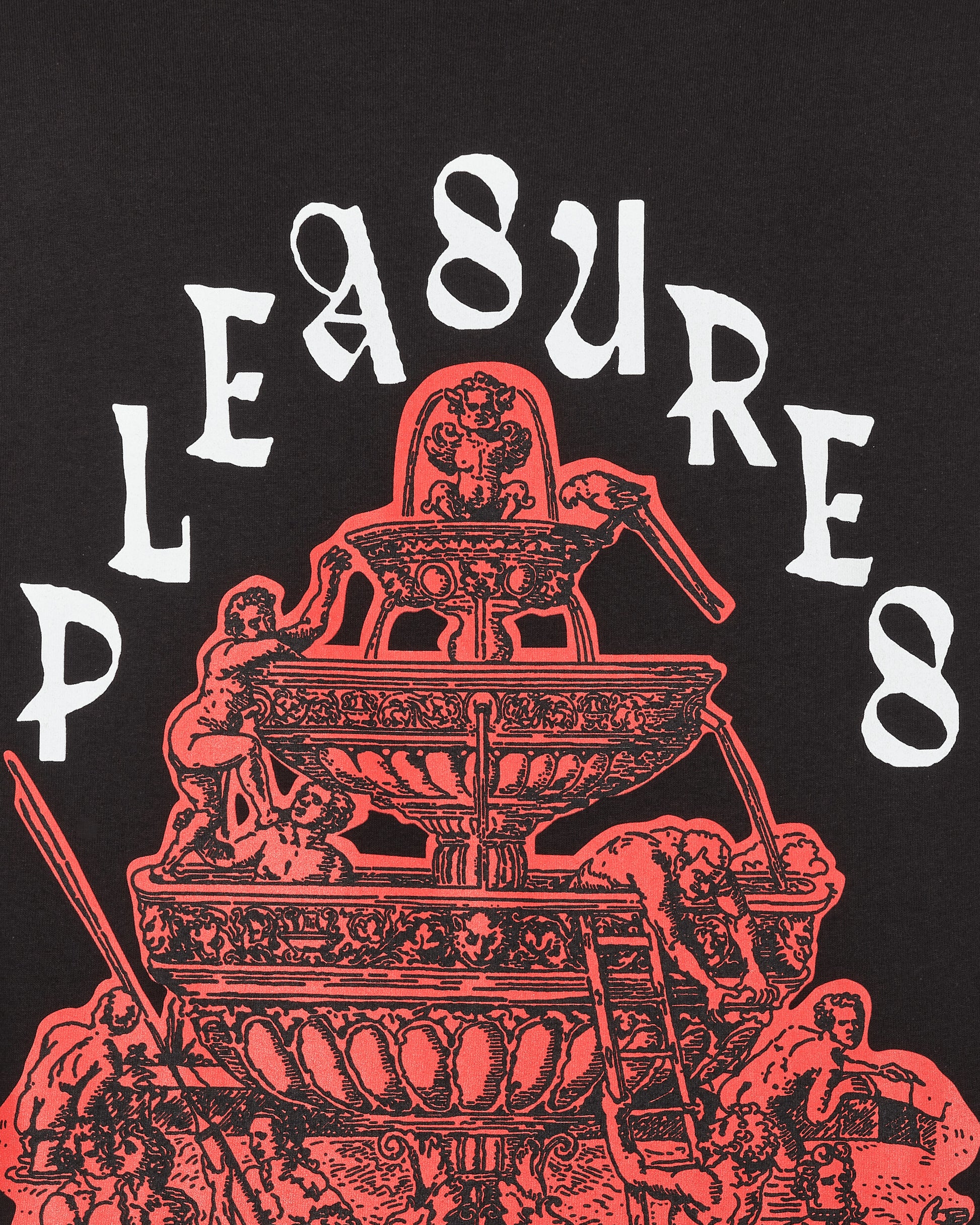 Pleasures Fountain T-Shirt Black T-Shirts Shortsleeve P23SU040 BLACK