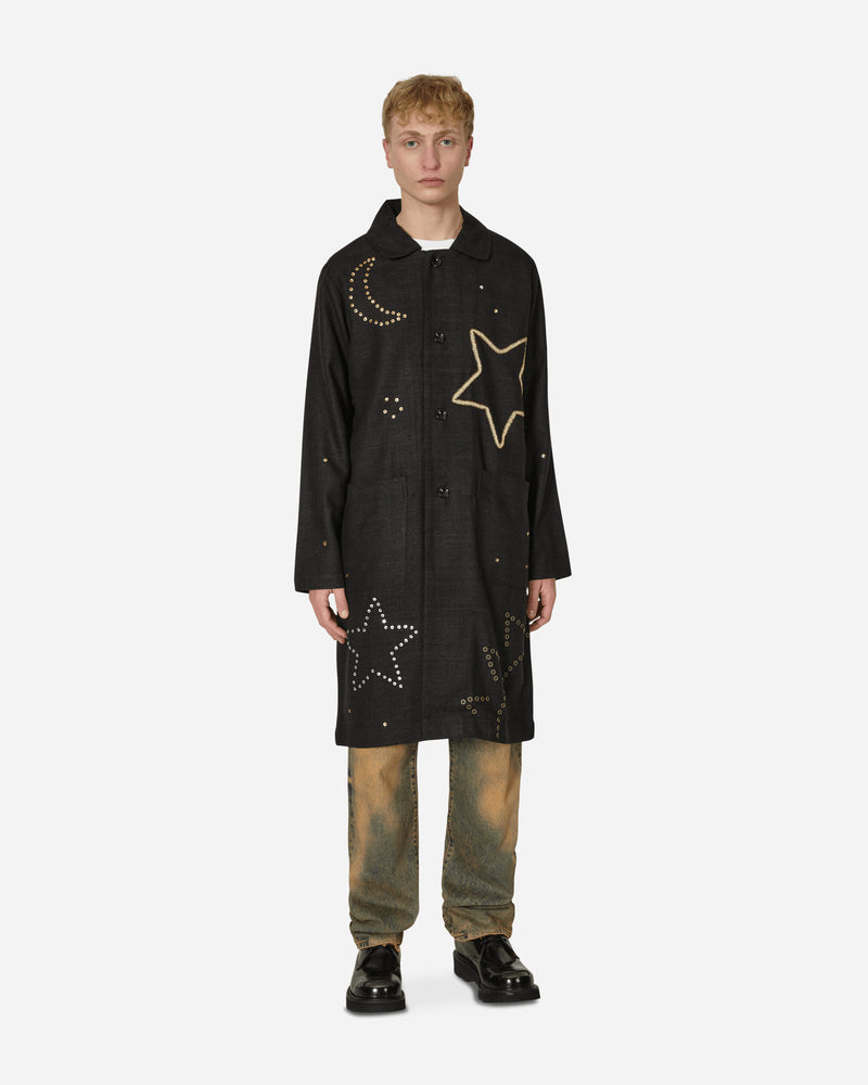Embroidered Constellation Coat Black