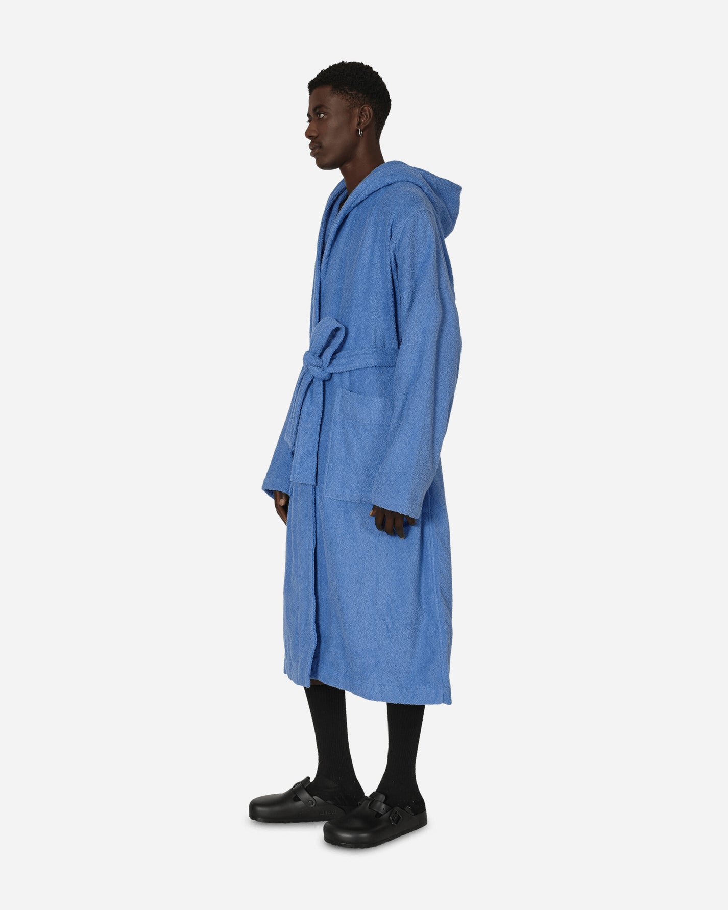 Tekla Hooded Bathrobe - Solid Clear Blue Textile Bathrobes BT-CL CL