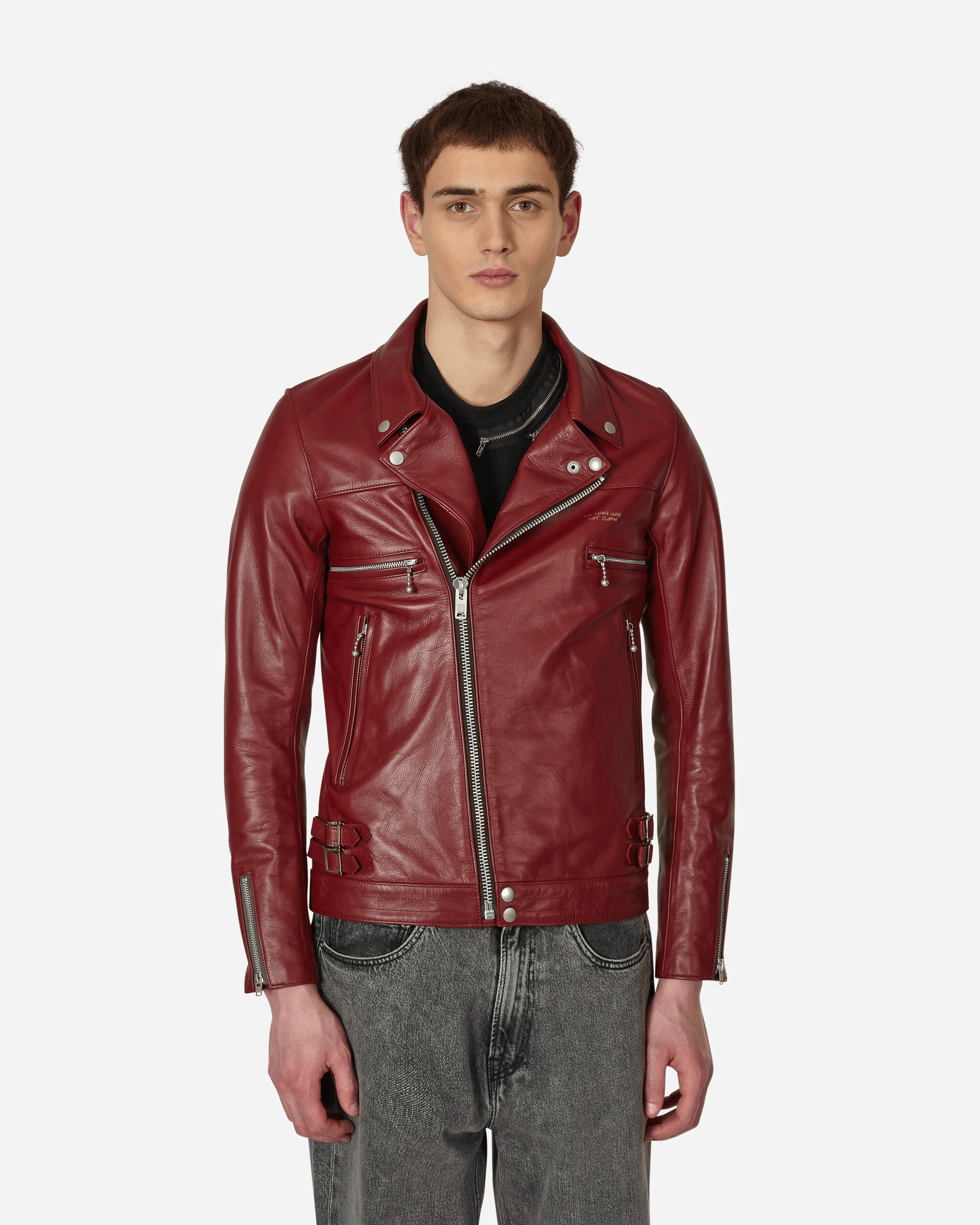 Undercover Rider Jacket BORDEAUX Coats and Jackets Leather Jackets UC2B9206-1 002
