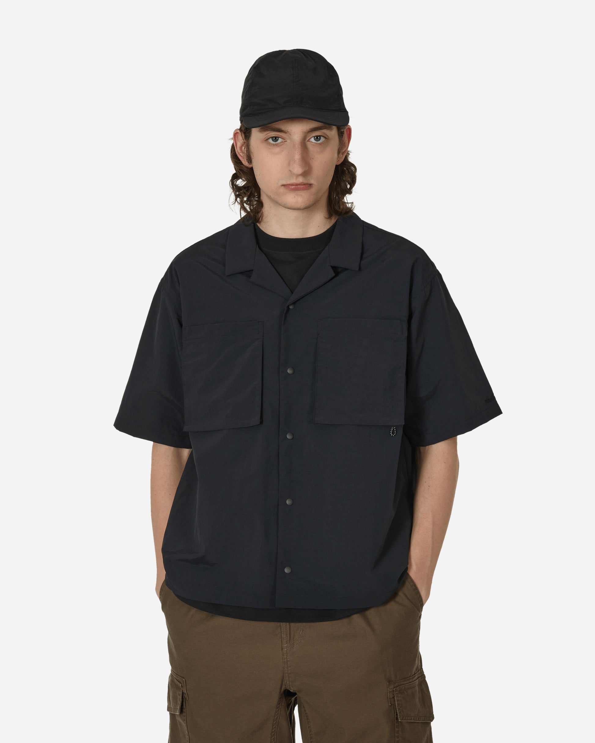 Wild Things Half Sleeve Camp Shirts Black Shirts Shortsleeve Shirt WT231-05 BLACK