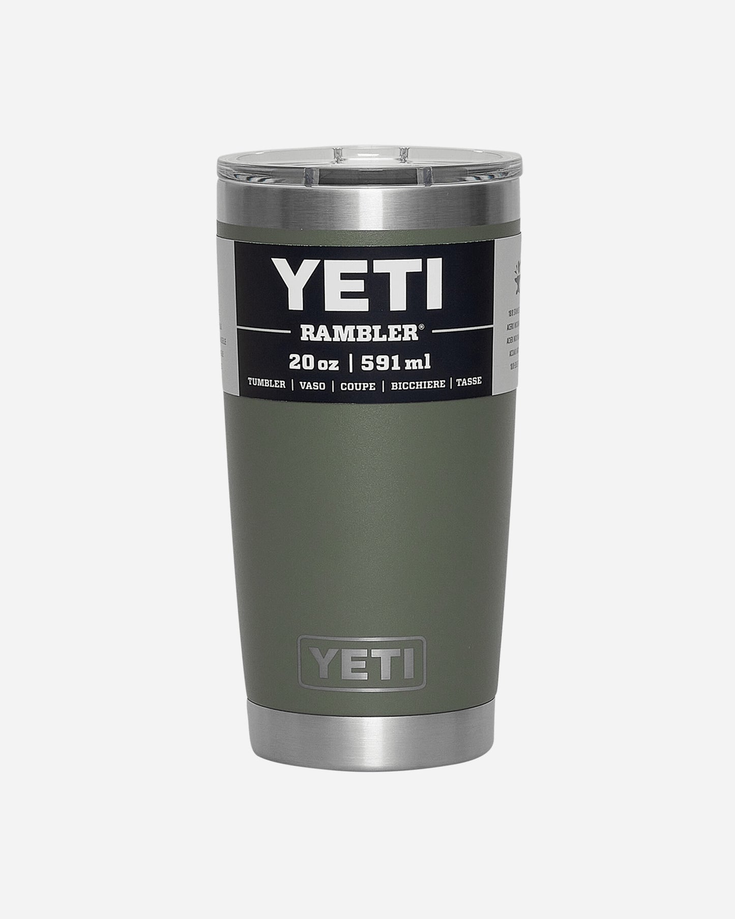 YETI Rambler Tumbler 20Oz Camp Green Equipment Bottles and Bowls 0305 F23G