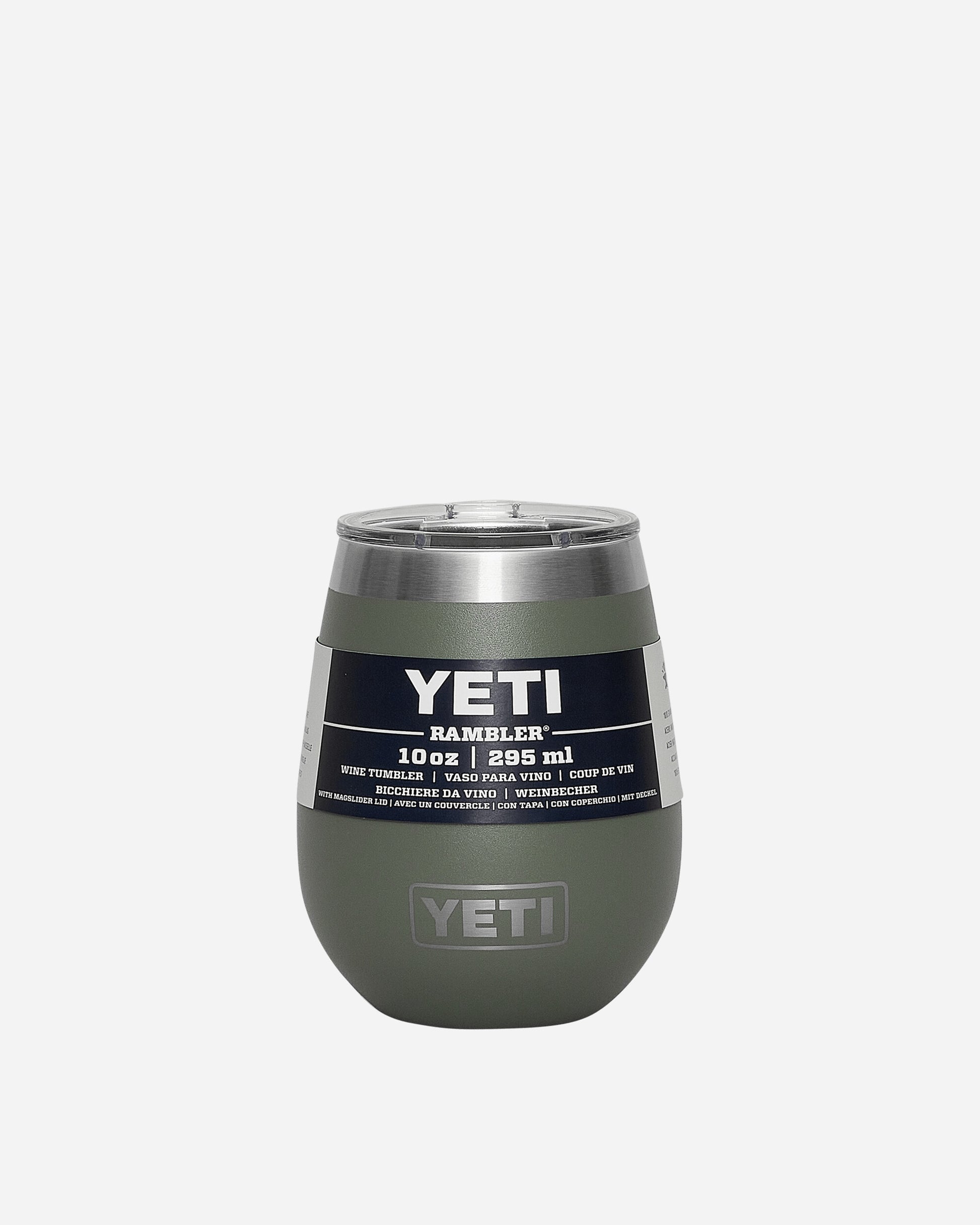 YETI Rambler Wine Tumbler 10Oz Camp Green Equipment Bottles and Bowls 0303 F23G